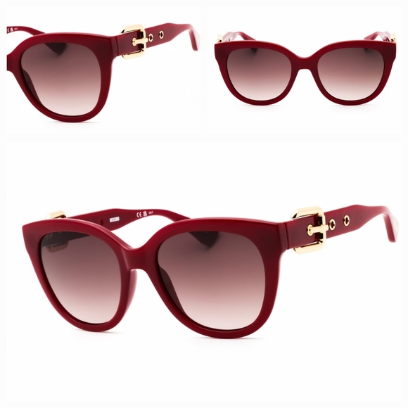 MOSCHINO MOS143/S Red Sunglasses with Gold Accents - Picture 4 of 4